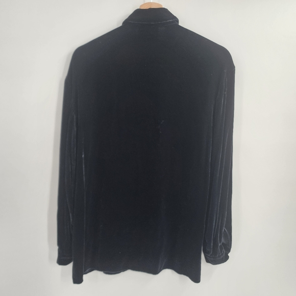 Eileen Fisher Velvet Classic Collar Long Shirt - Picture 7 of 9